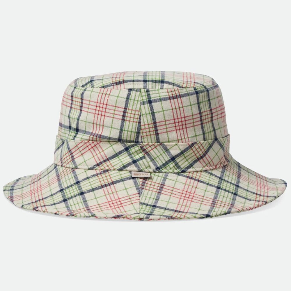 Women's Brixton Petra Packable Bucket Hat Preppy Plaid Multicolor, Fits M-L NEW - Picture 12 of 12